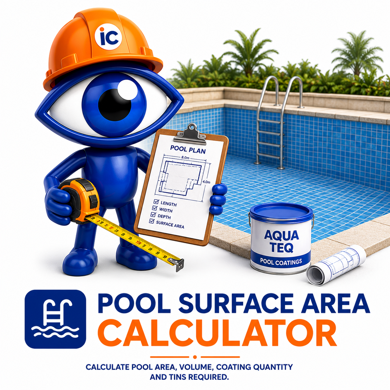Pool Surface Area Calculator
